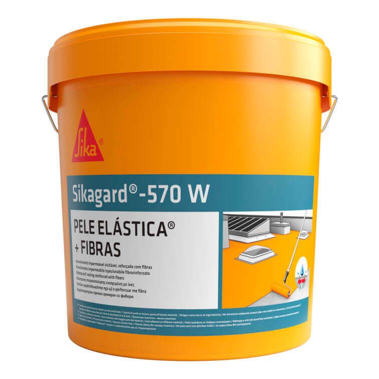 Sikagard®-570 W Pele Elástica + Fibras | Impermeabilização de coberturas planas | Isolamento telhados