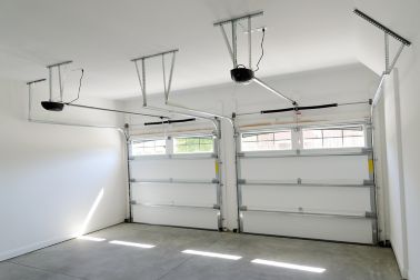 Residential house two car garage interior