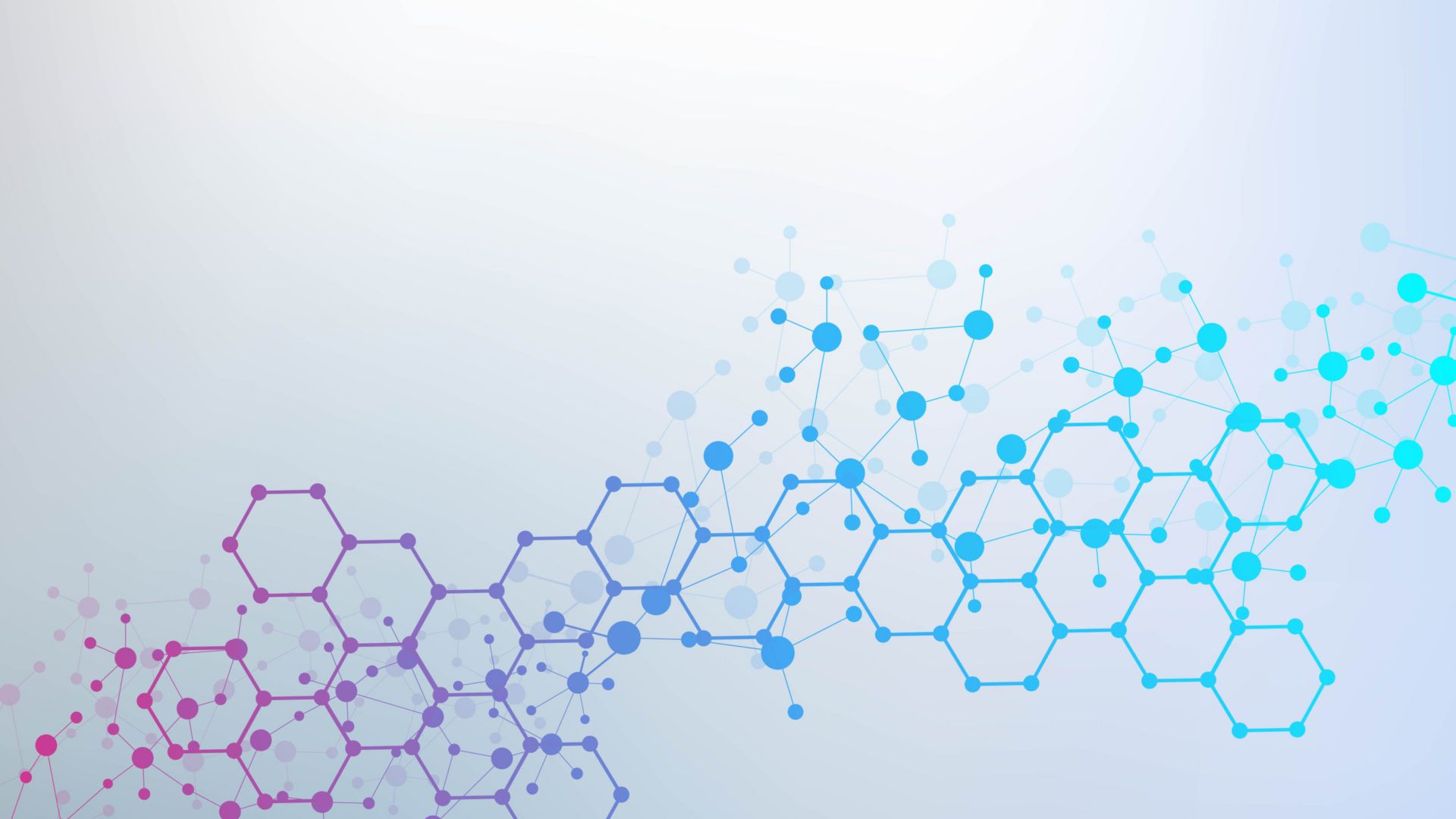 Science network pattern, connecting lines and dots. Technology hexagons structure or molecular connect elements