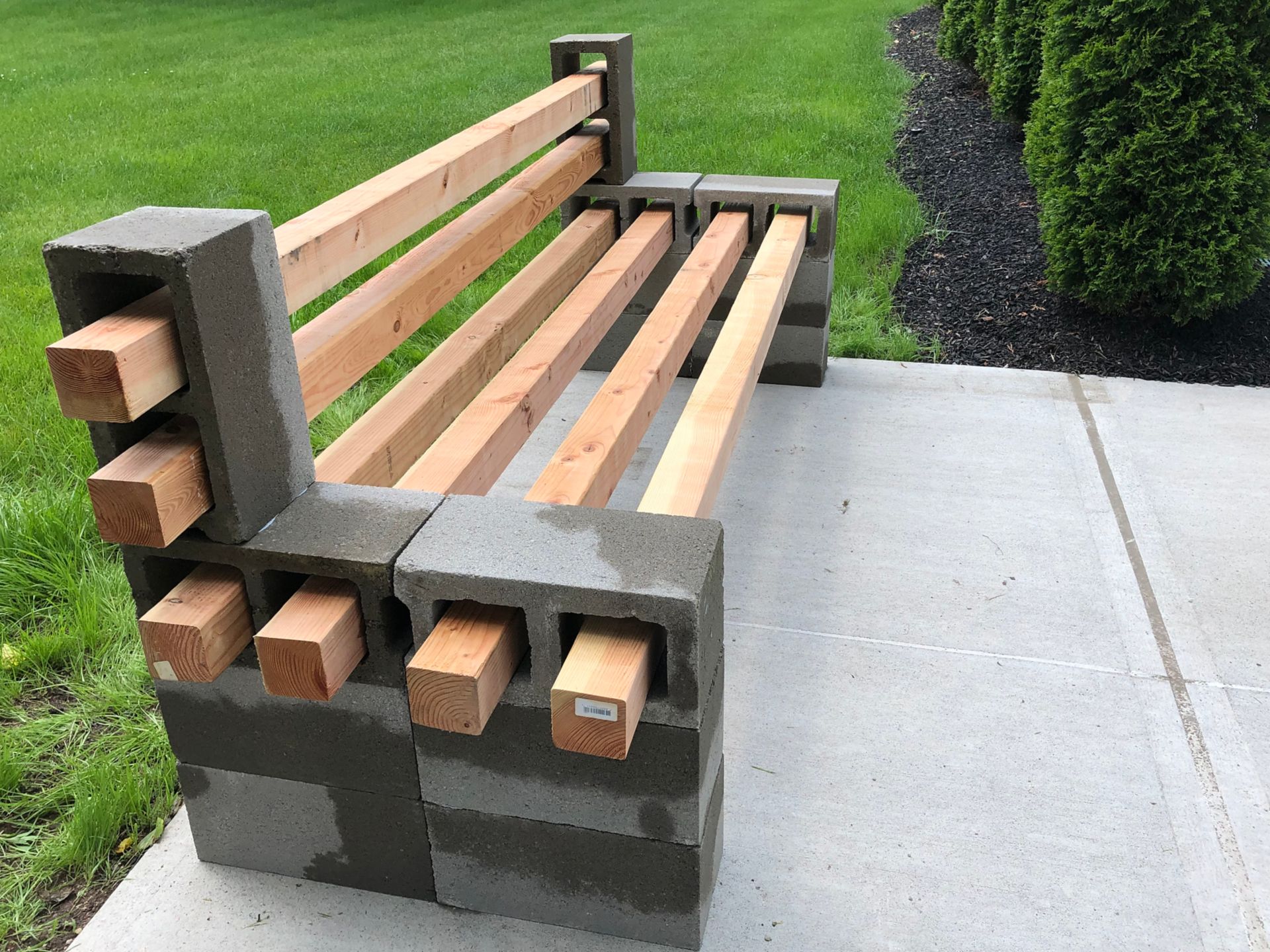 Concrete block bench | Sika Canada