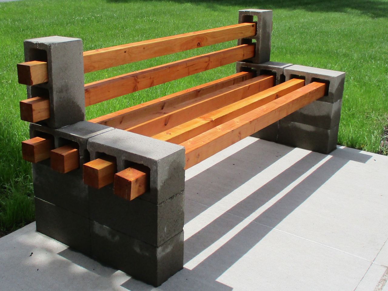 Glass Block Bench