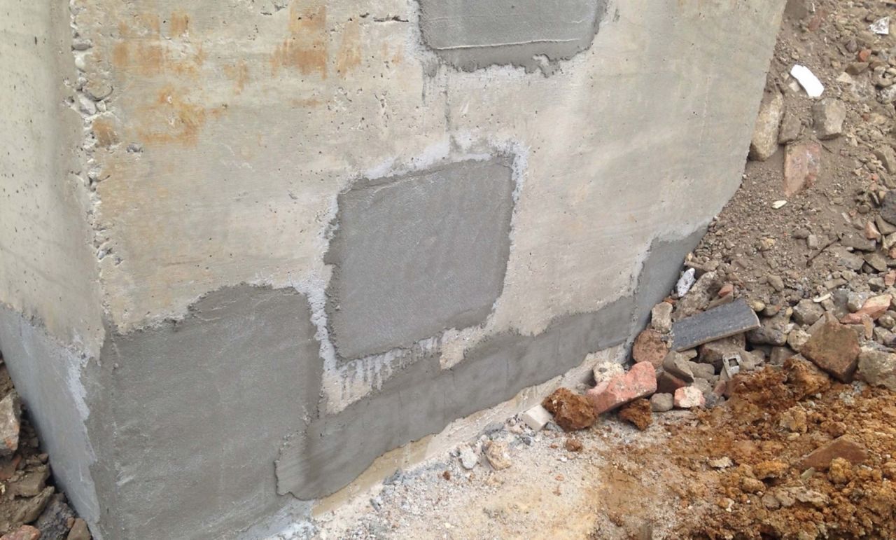 New build concrete repair application