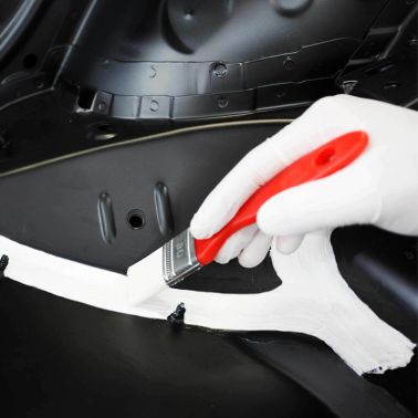 Sikaflex®-AT paint shop repair solution brushable seam application on vehicle
