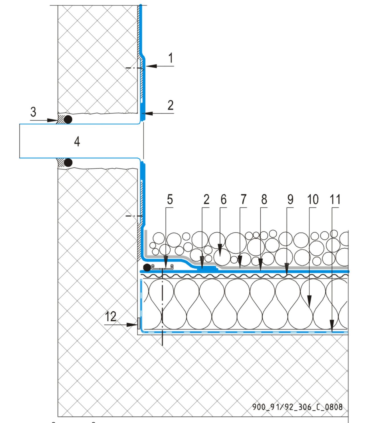 CAD Detalji  -  Sultav Balastnog Krova  -  Preljev