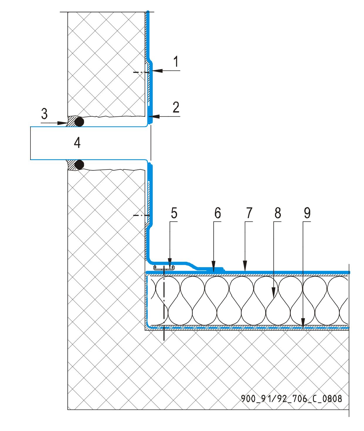 CAD Detalji  -  Sultav Lijepljenog Krova  -  Preljev