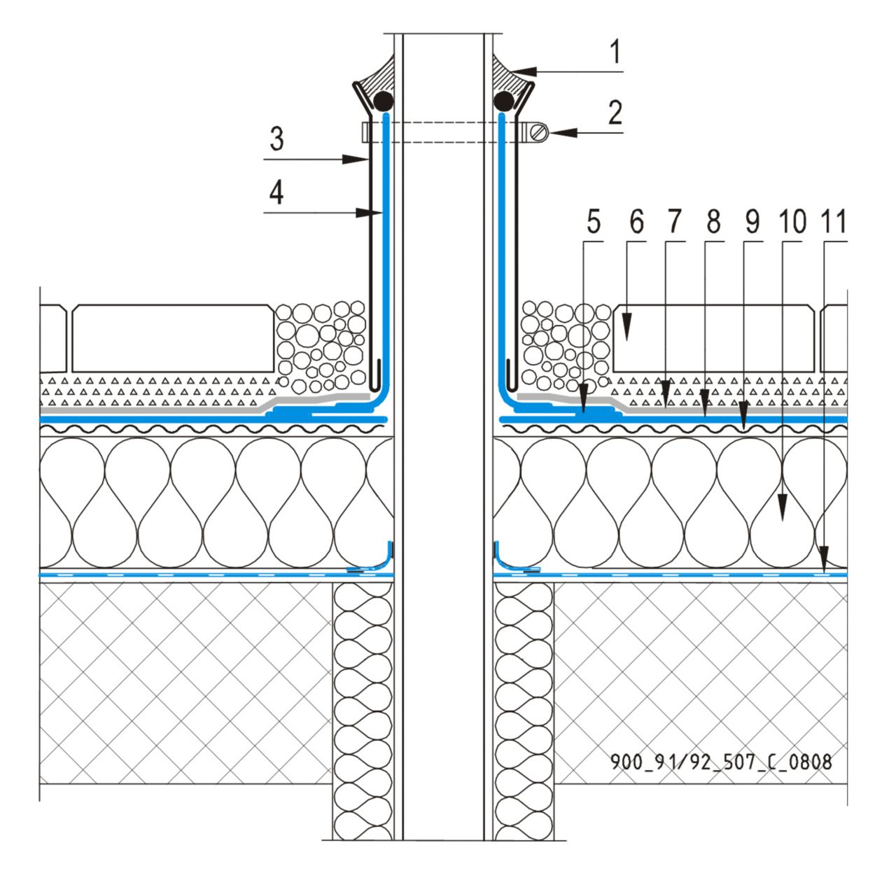 CAD DITALJI -SESTAV PROHODNOG KROVA -VENTILACIJSKA CIJEV