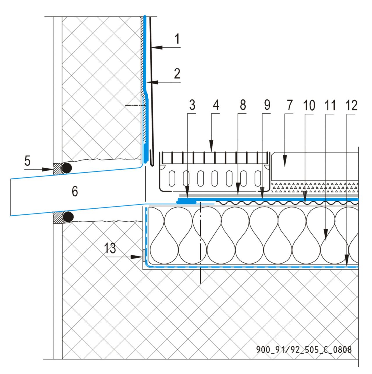 CAD DITALJI -SESTAV ProHodnog Krova -Zidni Slivnik