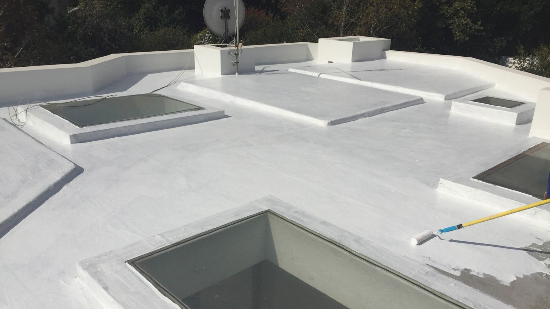 Waterproofing products for a flat roof 