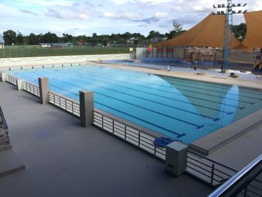 Swimming pool at Pandelela Rinong Aquatics Centre, built with Sika waterproofing products.