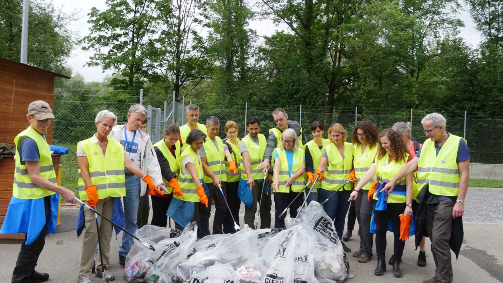 Group Collecting Waste