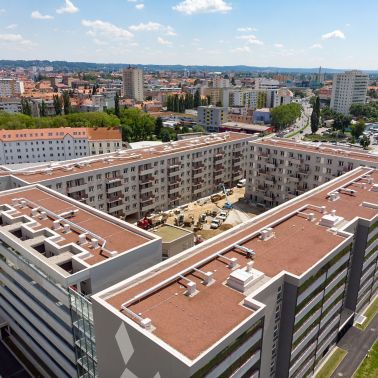Ein sicheres Gründach für die neuen Wohnungen in Graz