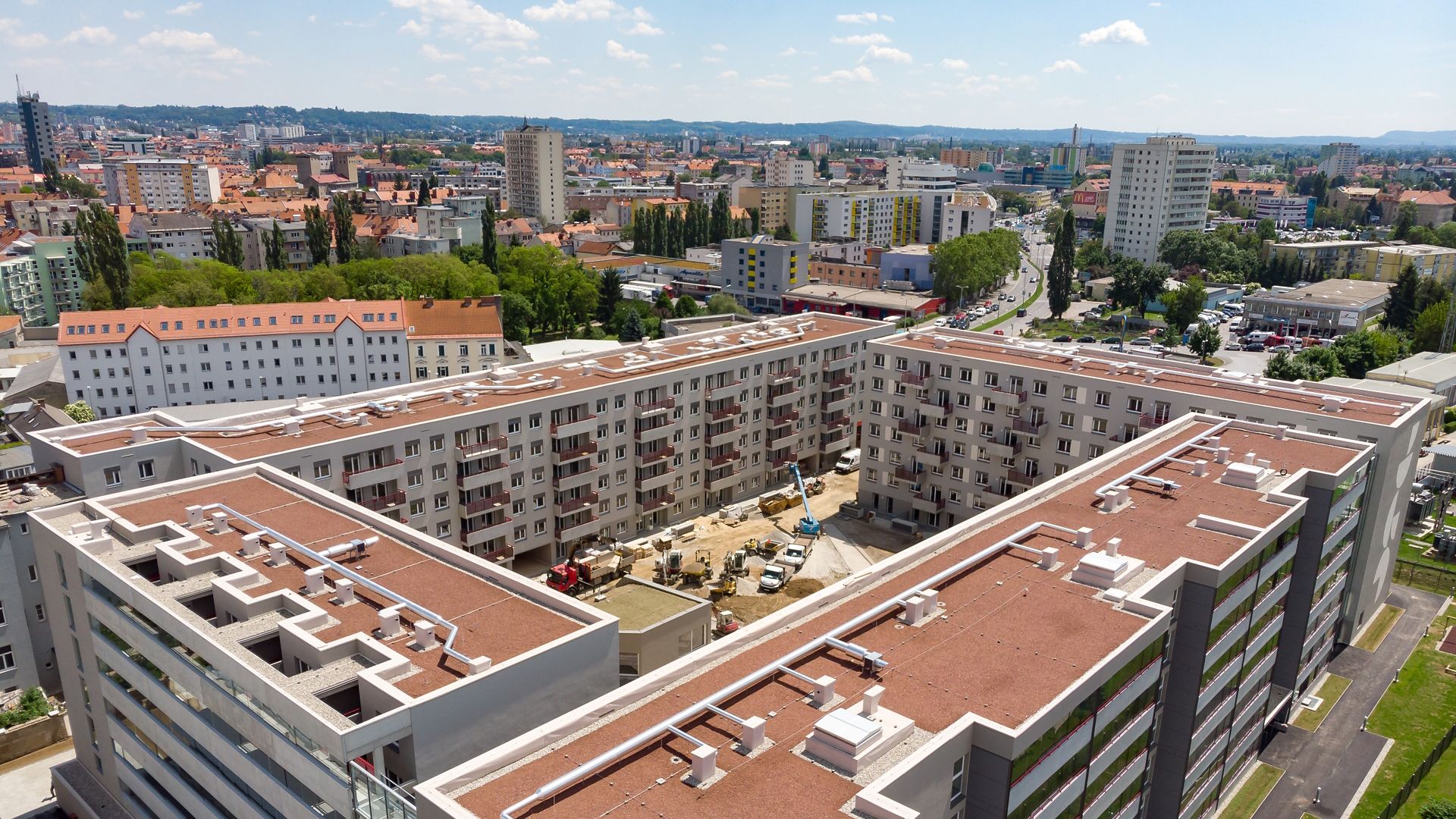 Ein sicheres Gründach für die neuen Wohnungen in Graz