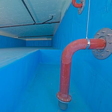 Dauerhaft dichte Sprinklertanks für ca. 2.500 m³ Löschwasser