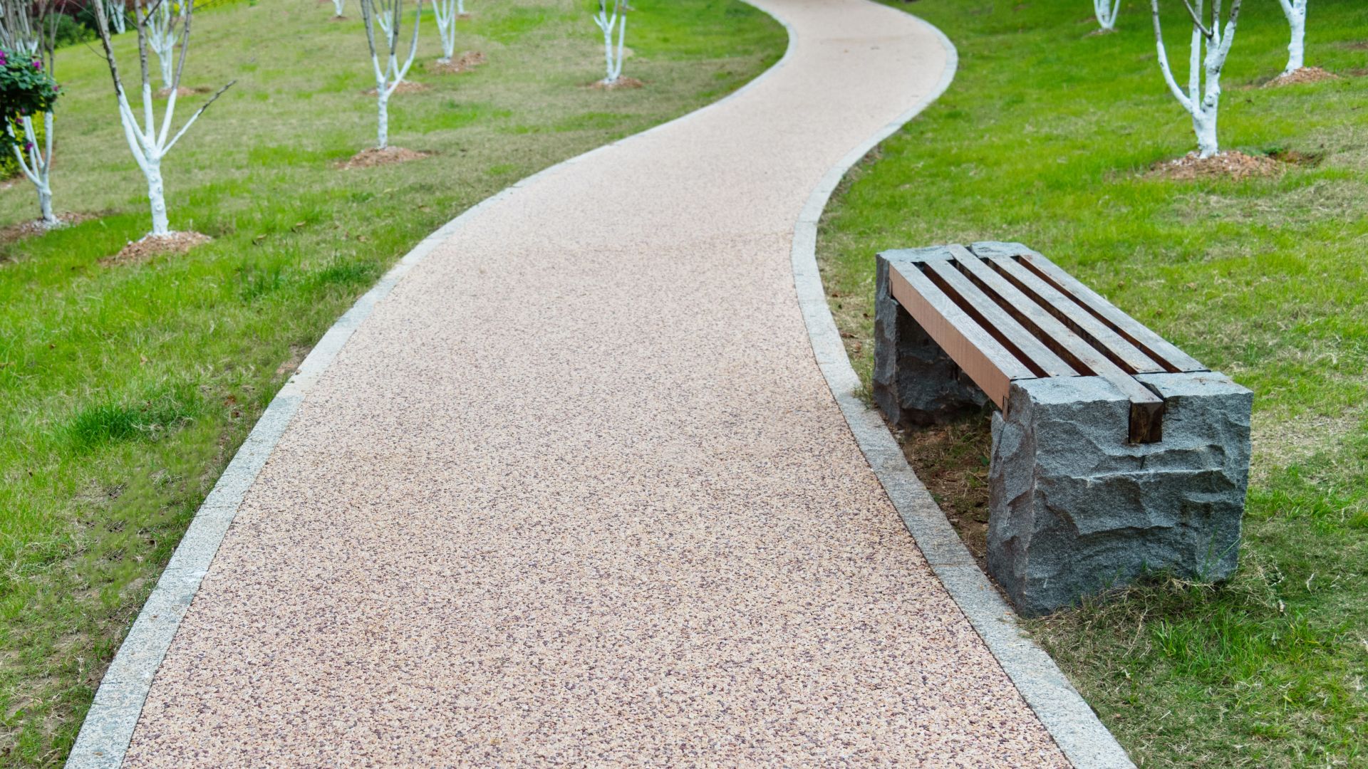 Footpath through the formal garden.