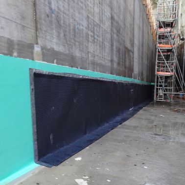 Bözberg-Bahntunnel Schinznach/Effingen, Abdichtung fassadet - tagbautunnel