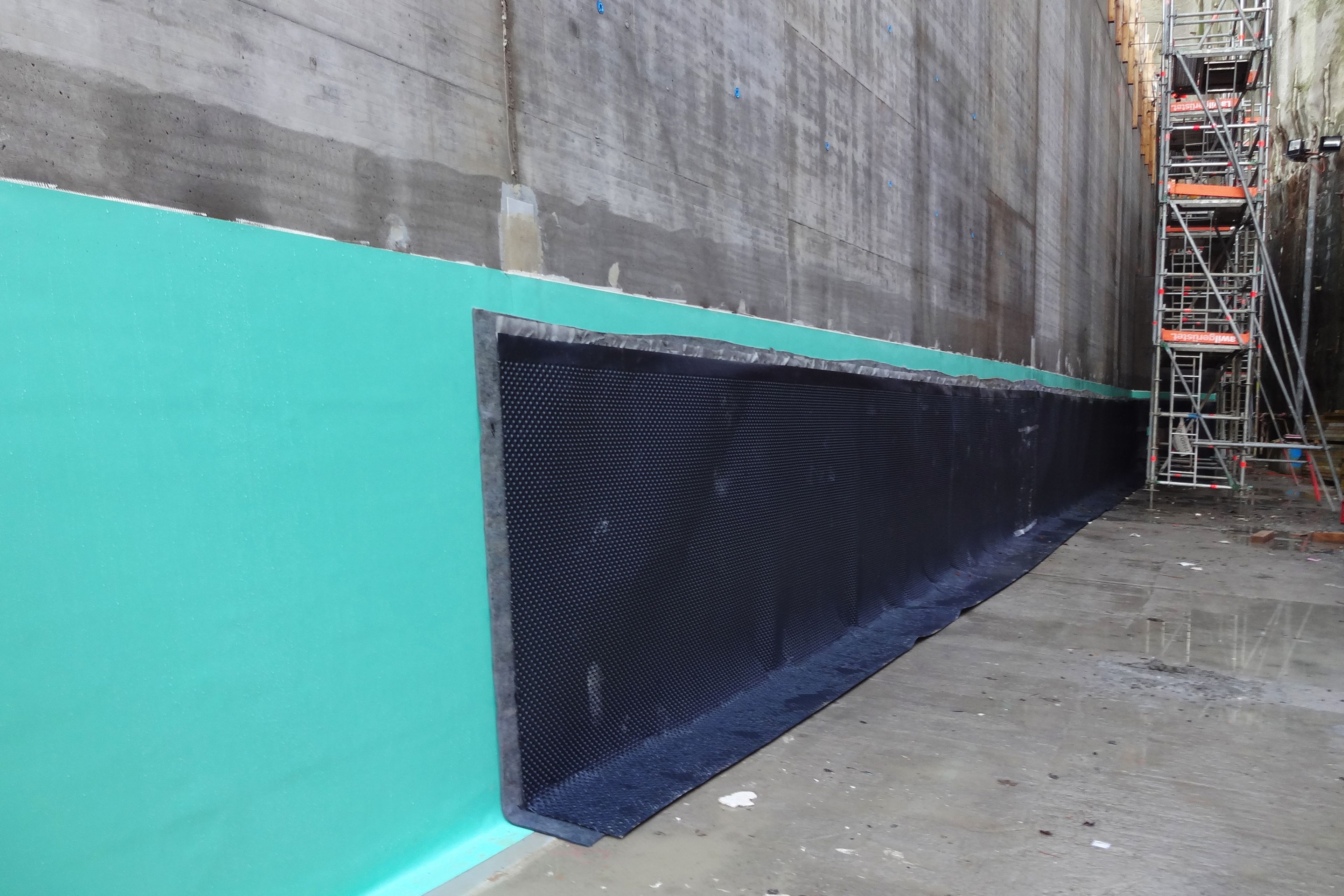 Bözberg-Bahntunnel Schinznach/Effingen, Abdichtung fassadet - tagbautunnel