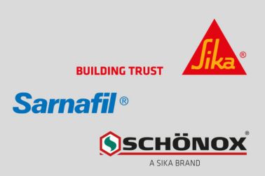 Alle Logos der Sika Marken Sika, Sarnafil und Schönox