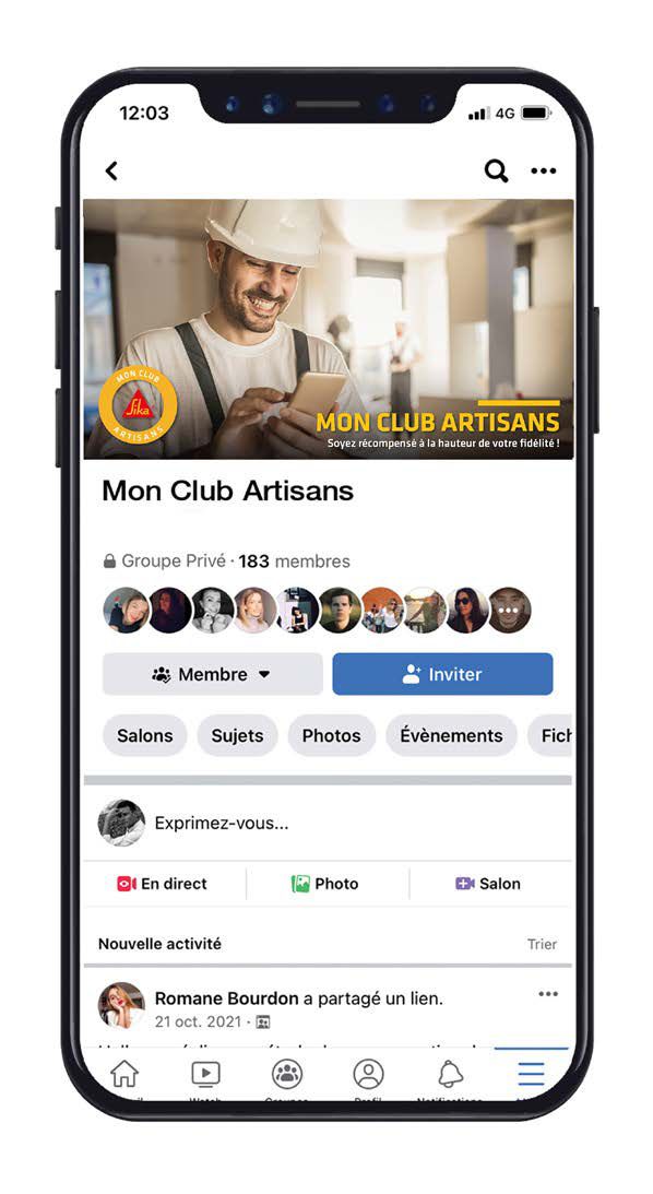 club artisan Facebook