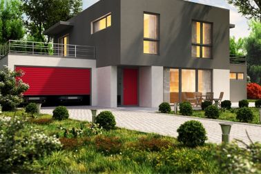 Modern home design and large garage for a cars