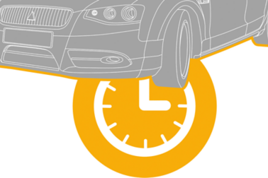 插图的售后汽车与手表