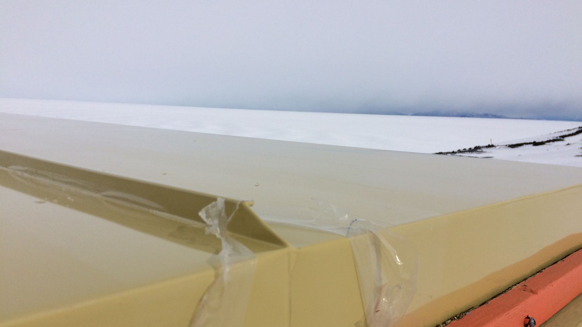 Antarctic Heritage Trust and High performance sealant to stop roof from leaking. Joint sealing.