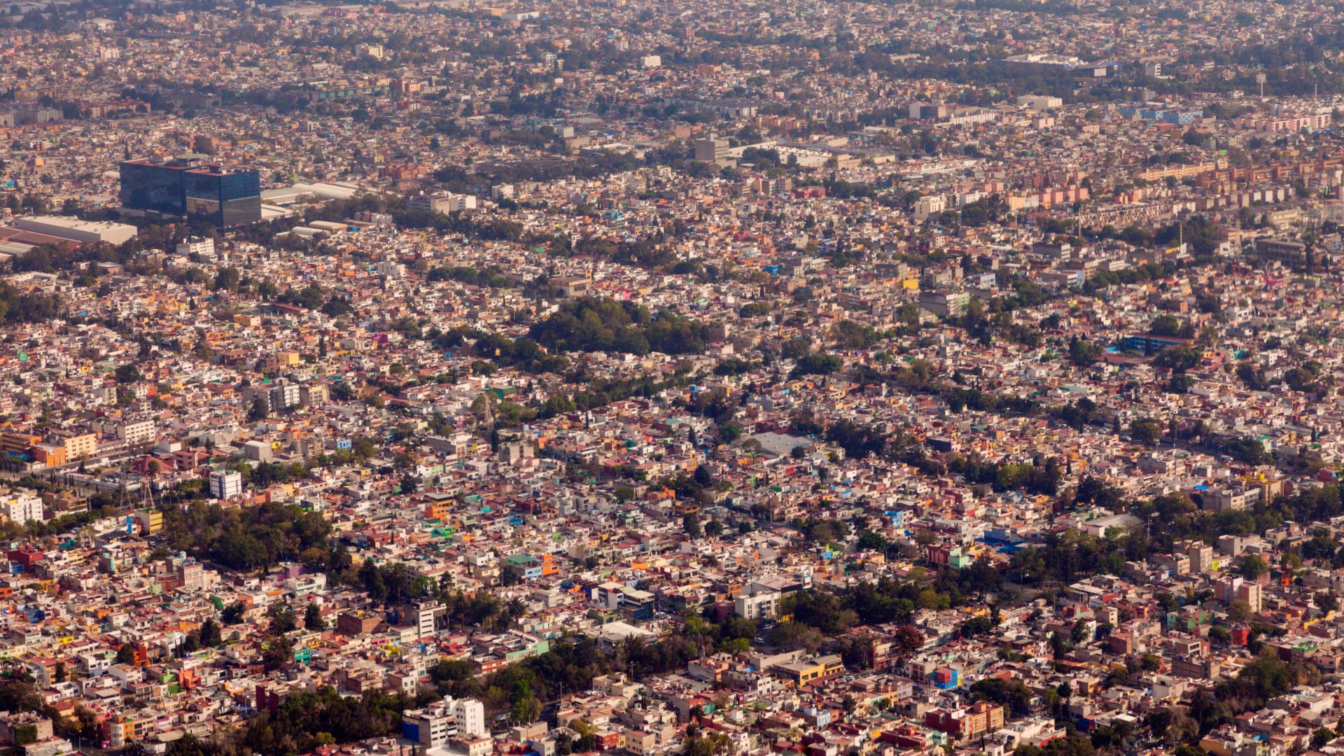 Aerial view of Mexico City. Mexico City, Mexico.