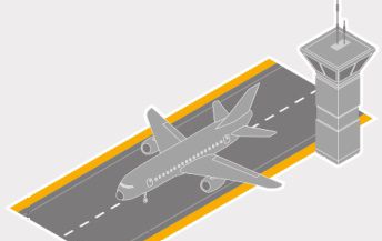 Airport runway graphic