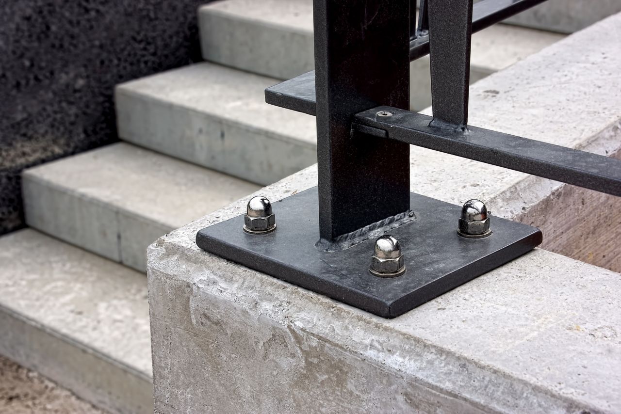 Bolts anchored into concrete with Sika AnchorFix anchoring adhesive