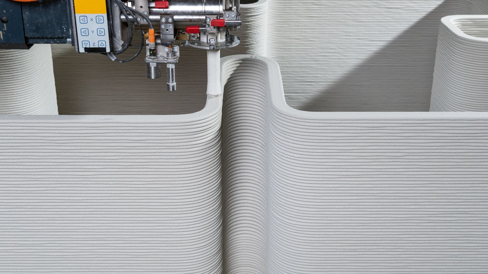 专利开发的打印头梅花鹿3 d混凝土印刷