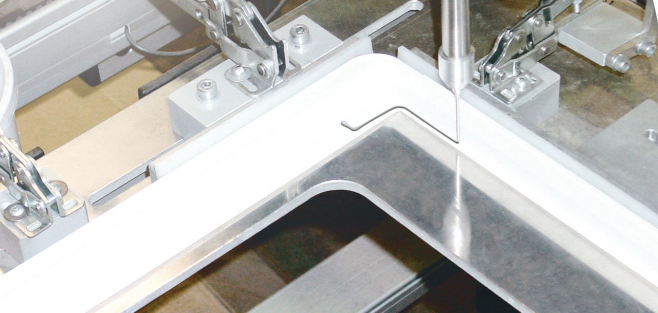 frame bonding with adhesive pump system