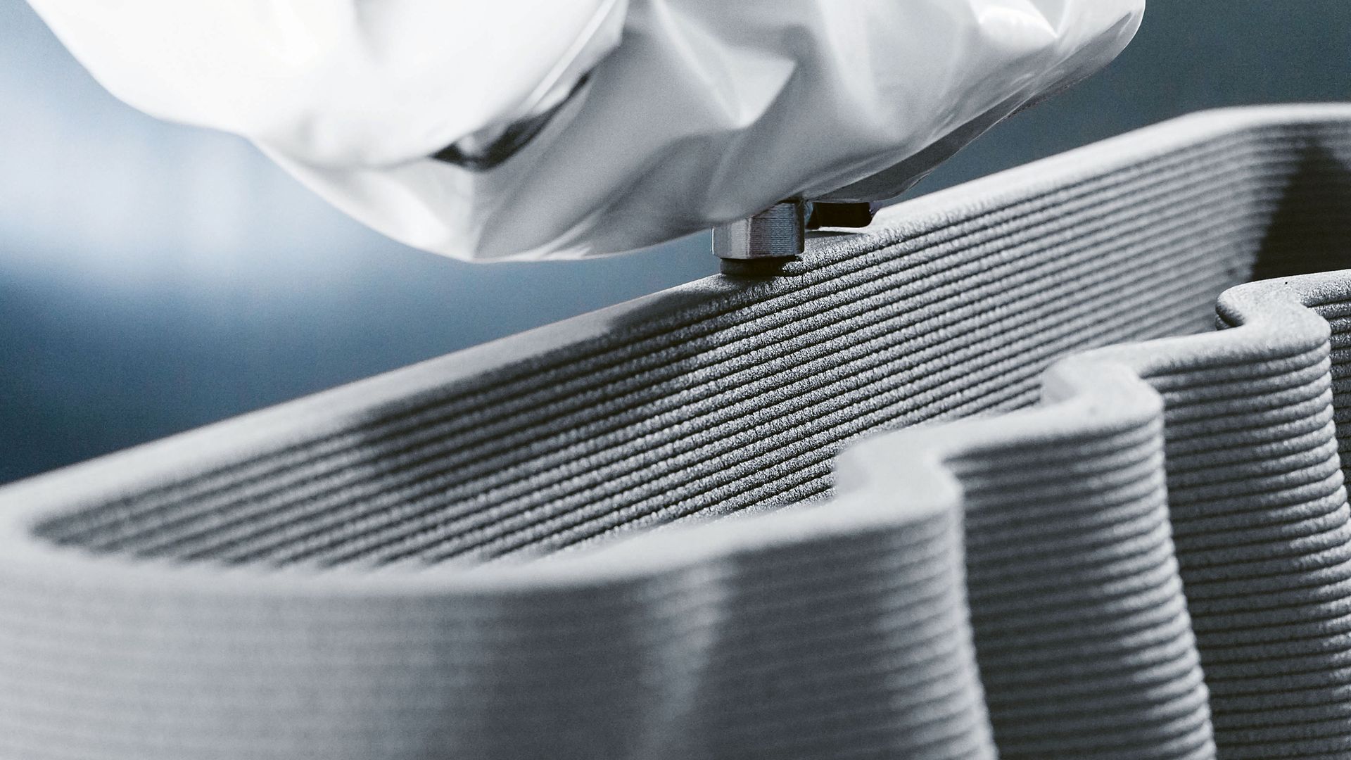 灰色混凝土是3D打印的