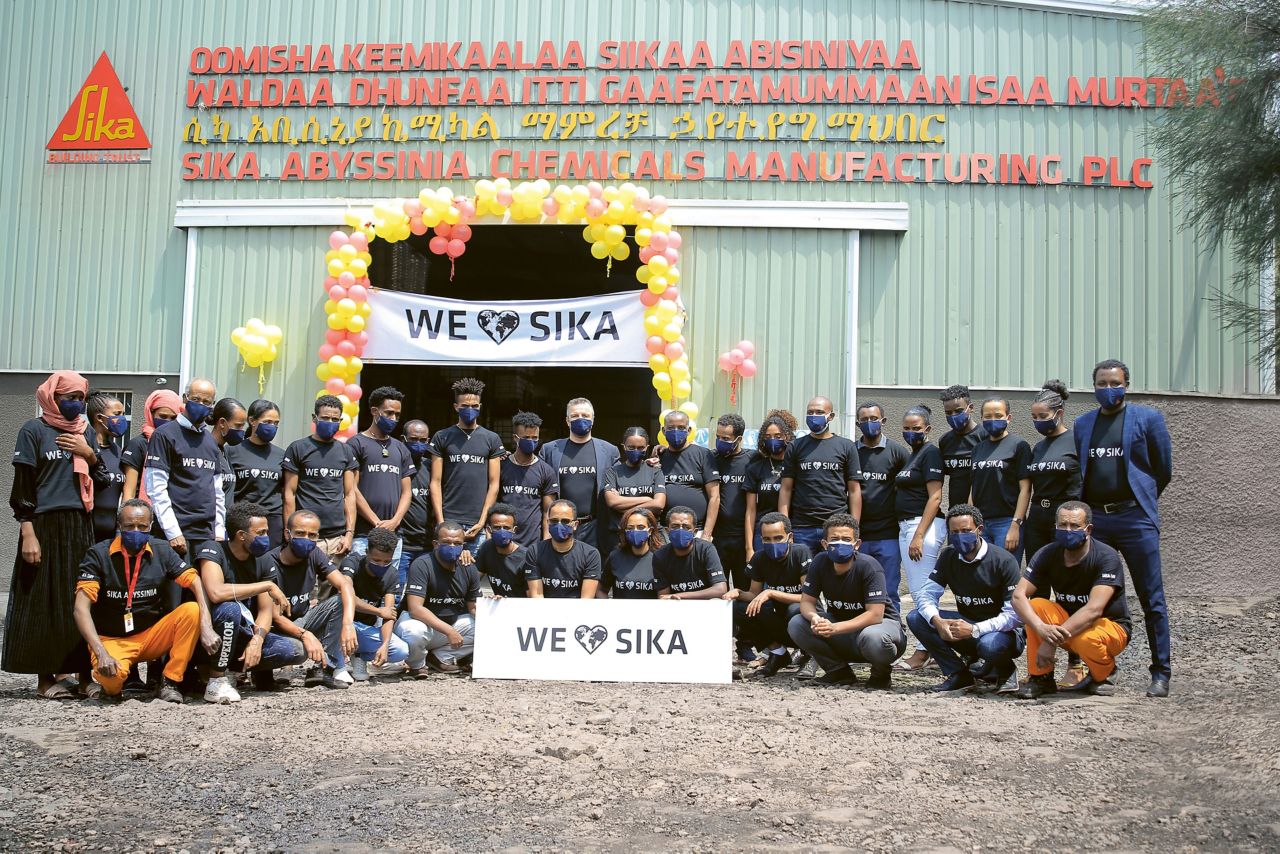 Sika Ethiopia Team on SikaDay at the Sika Factory