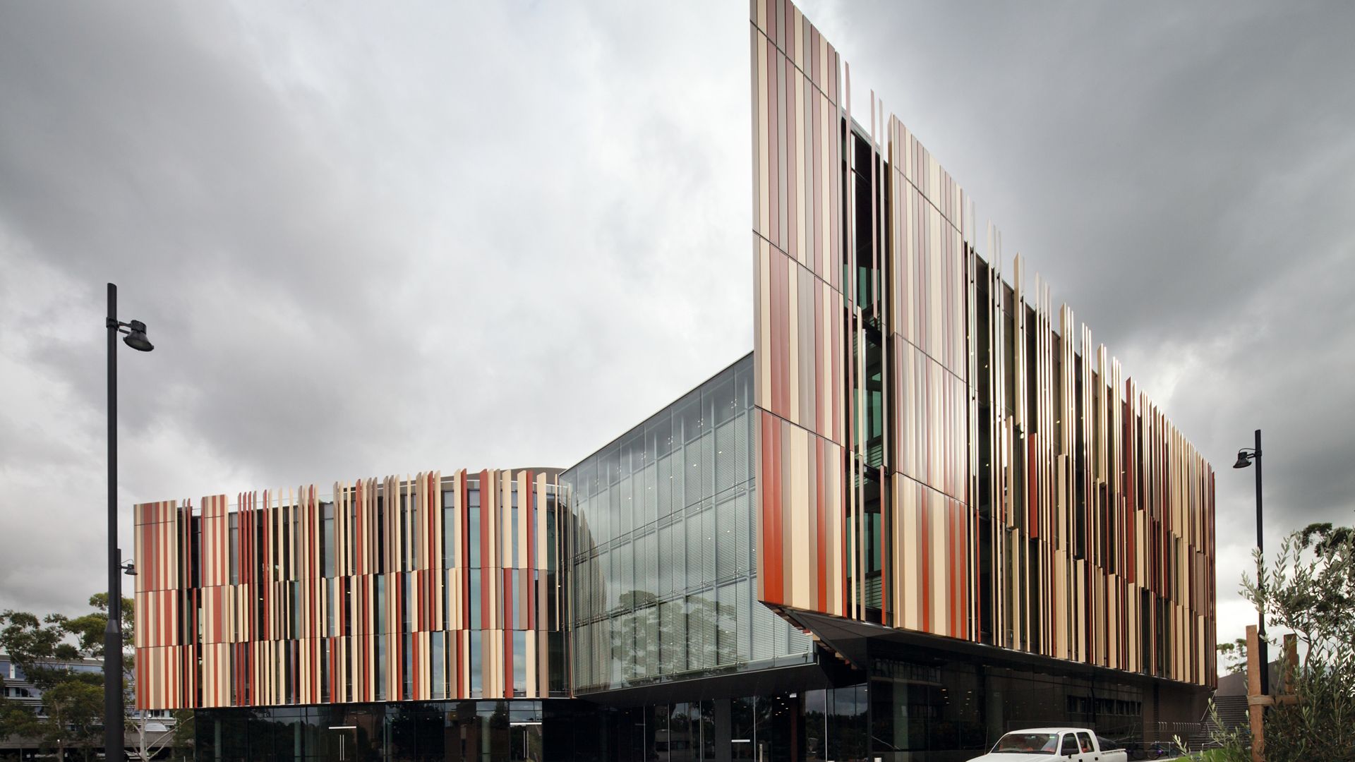 Architectural concrete facade of Macquarie University in Australia produced with Sika concrete admixtures