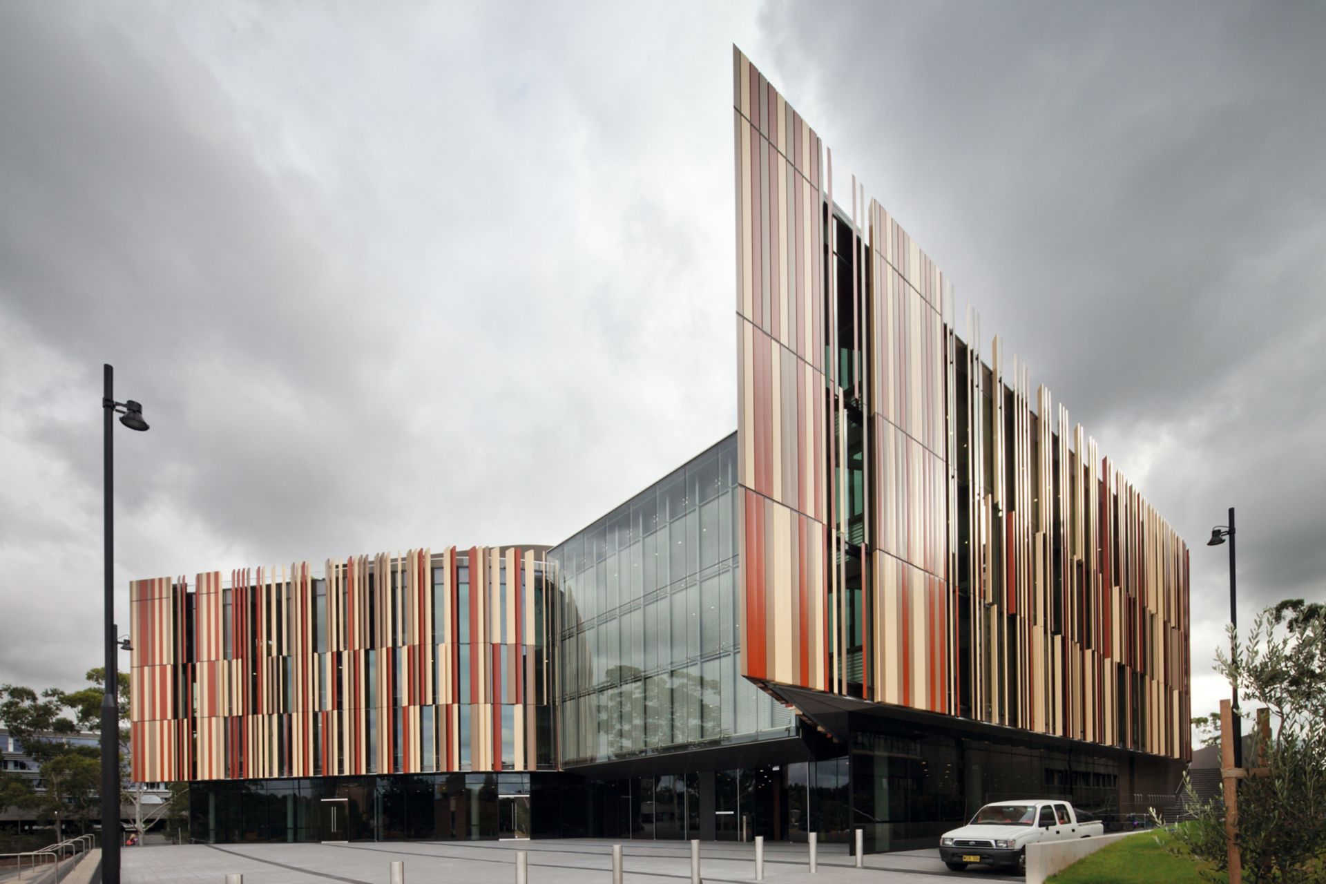 Architectural concrete facade of Macquarie University in Australia produced with Sika concrete admixtures