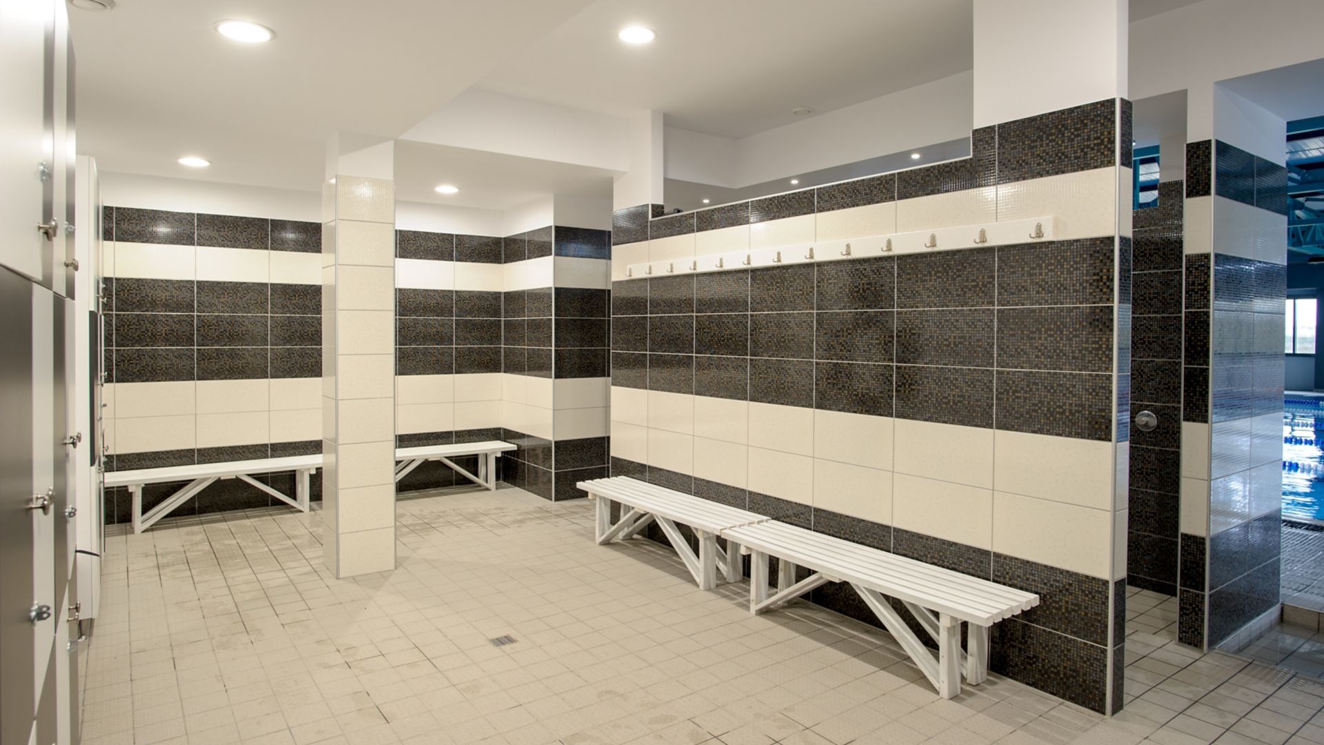 The bathroom of the Epirus Sport and Health Center in Ioannina, Greece