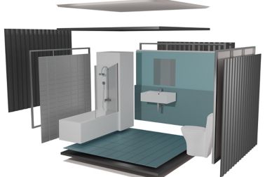 Illustration of bathroom pod