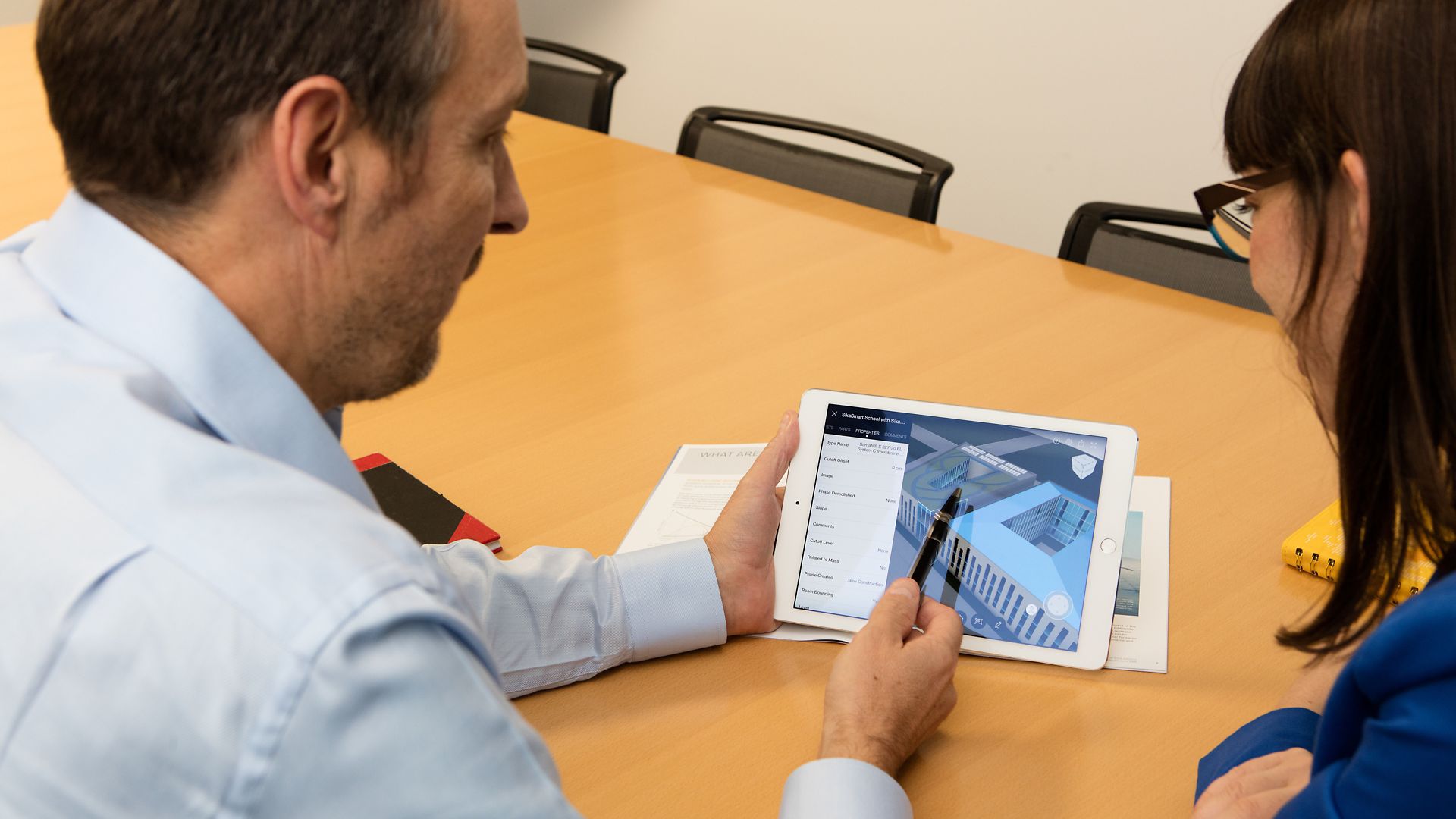 BIM being shown on a tablet