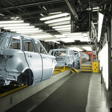 Body in white car in a production line previously being assembled with SikaPower