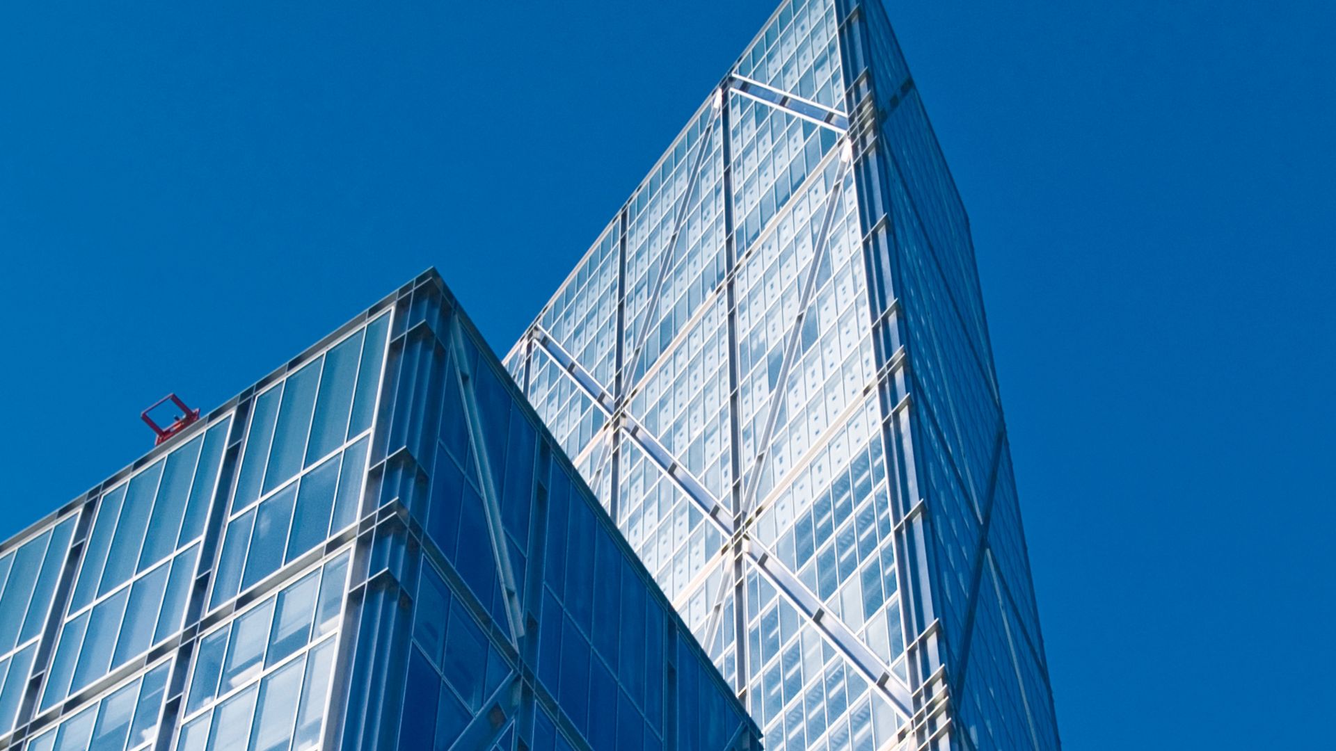High-rise buildings with glass facade
