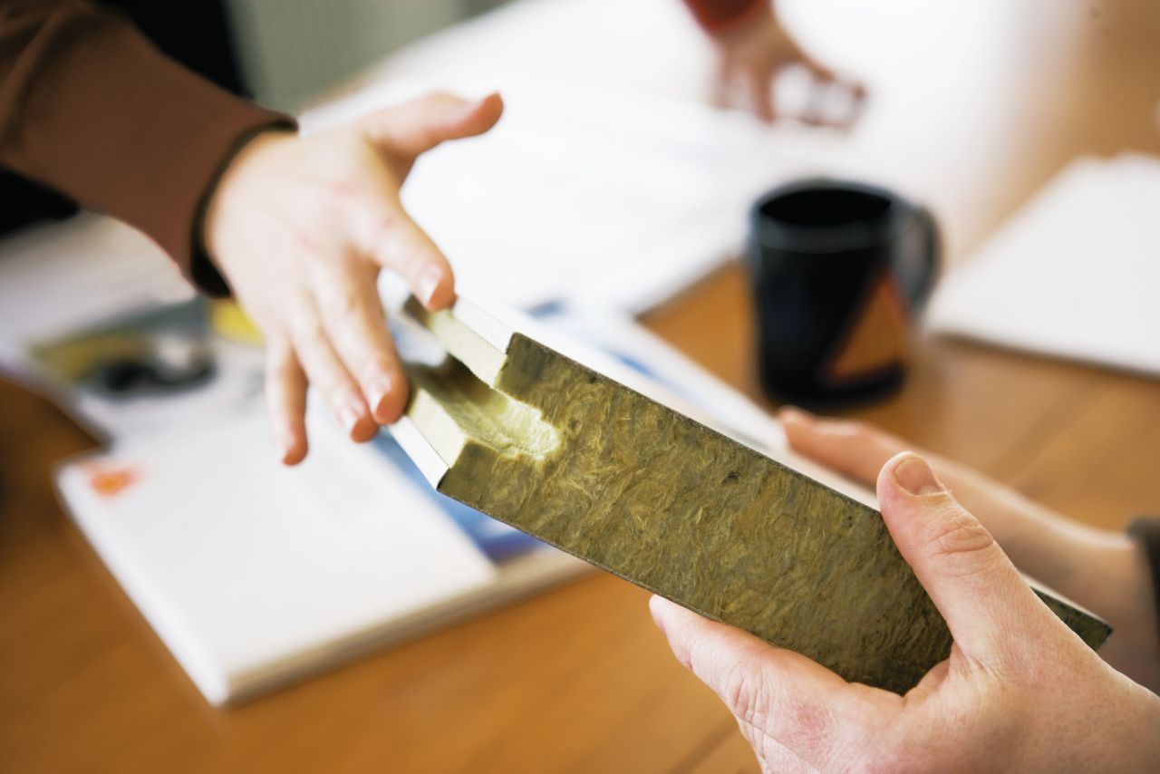 钢面建筑物三明治面板和矿物羊毛核心