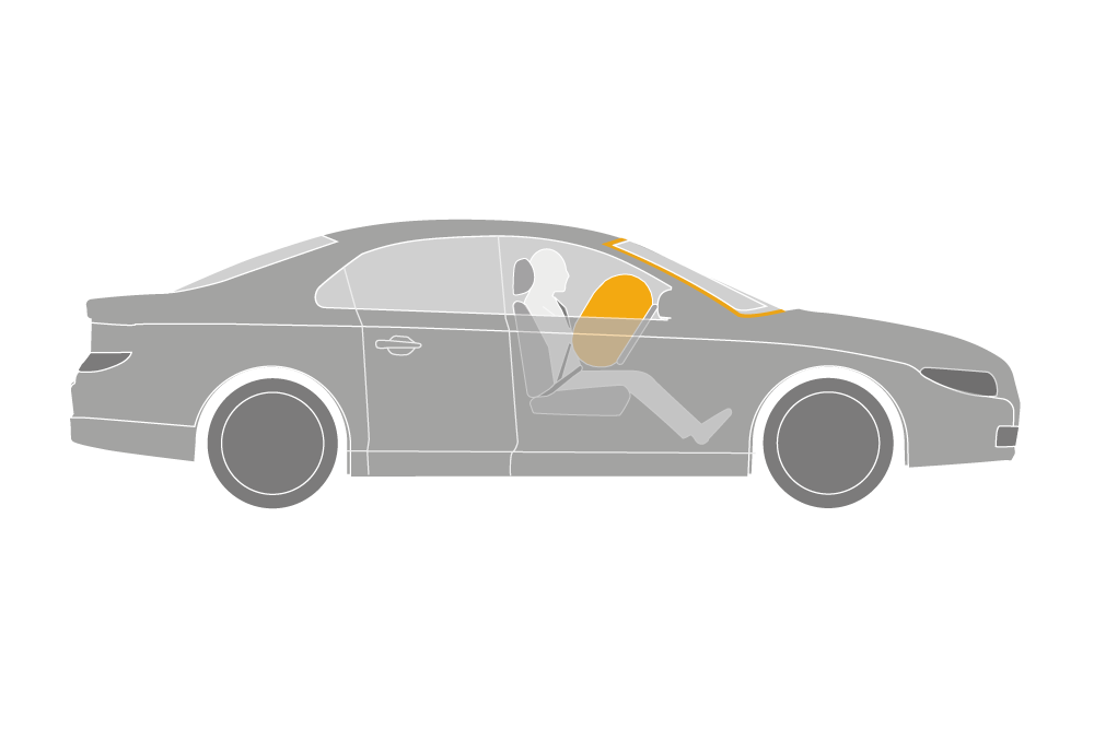illustration showing airbag backboard