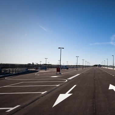 Topdeck of Parking Garage of the Municipal Stadium in Wroclaw, Poland