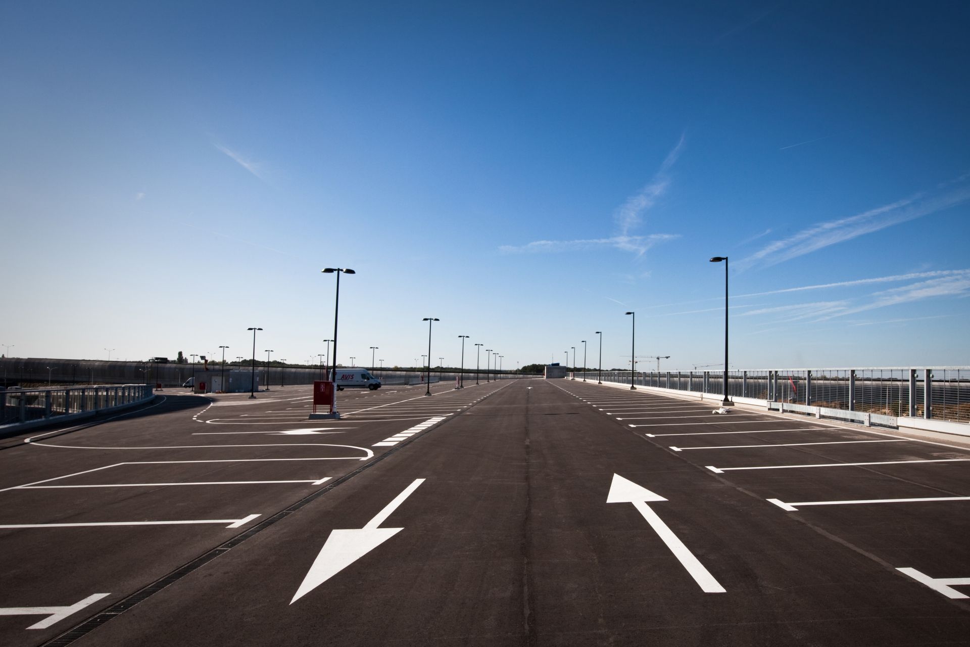 Topdeck of Parking Garage of the Municipal Stadium in Wroclaw, Poland
