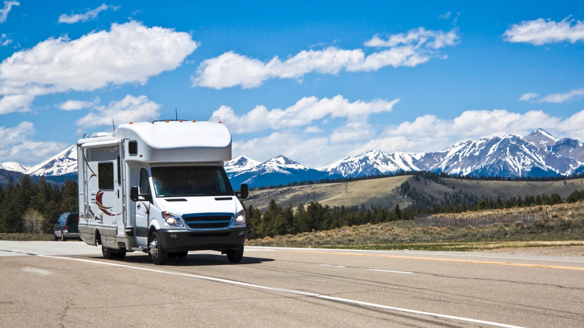 RV in mountains of Colorado.