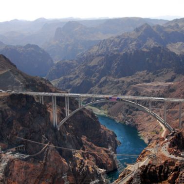 Colorado River Bridge over Hoover Dam in United States