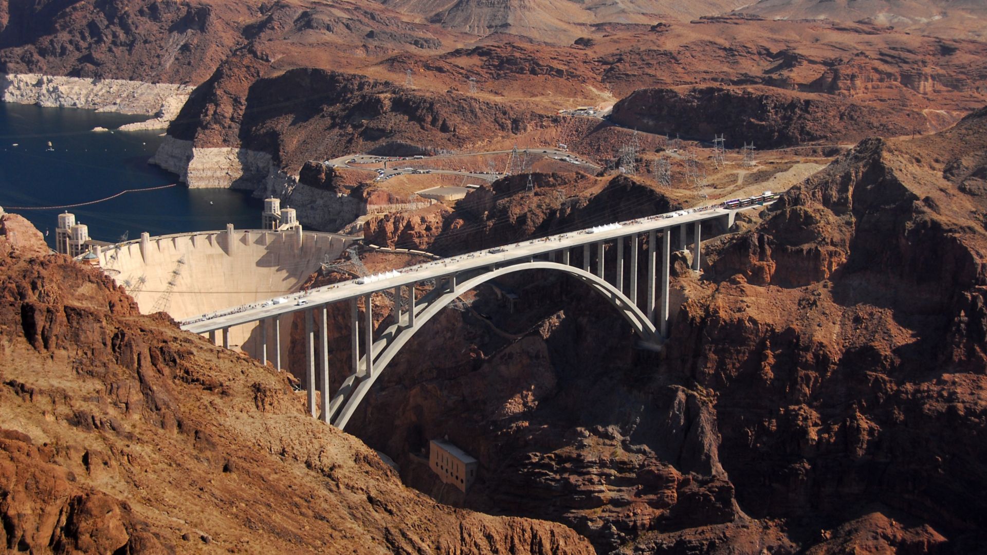 Colorado River Bridge over Hoover Dam in United States