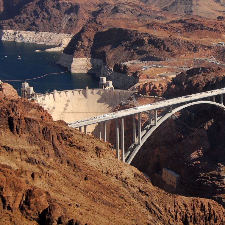 Colorado River Bridge over Hoover Dam in United States