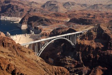 Colorado River Bridge over Hoover Dam in United States