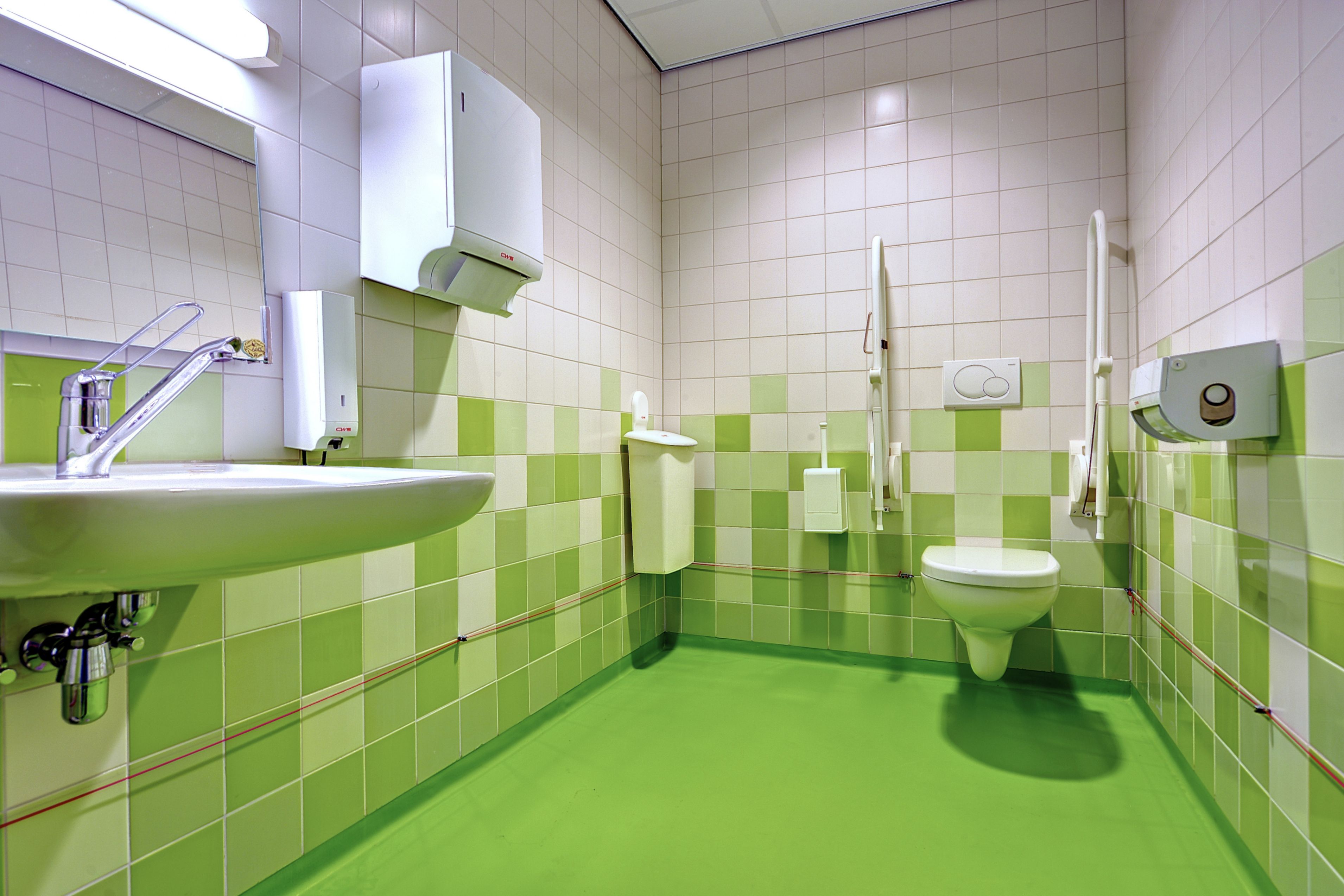 Designing colorful floor in hospitals and other healthcare facilities