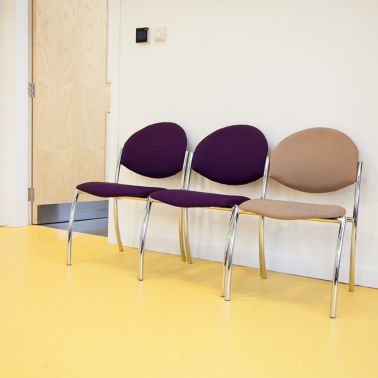 Decorative Yellow Comfortfloor applied at the Corridor of a hospital